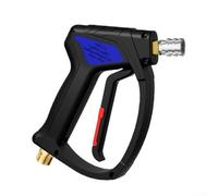 Mango de lavado a presión resistente con conector rápido y giratorio de acero inoxidable para una fácil limpieza (negro M22-14)