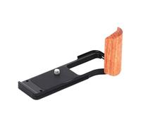 Mango de madera con base de aluminio de alta precisión para cámaras R50V, agarre ergonómico y duradero, tornillo de 1/4 pulgadas, placa inferior de cámara a prueba de golpes, mango lateral de madera
