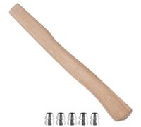 Mango de Madera con Cuñas de Acero, Repuesto Beige | Superficie Lisa, Absorción de Golpes, Reduce Holgura, para Carpintería y Reparación de Herramientas