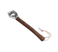 Mango de madera con forma de puño de acero inoxidable para el hogar al aire libre Camping Ornamento decorativo regalo Puño de acero inoxidable