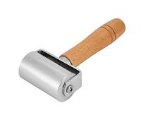 Mango de Madera Herramientas de Cuero Prensa Rodillo Borde Adhesivo para Artesanía en Cuero 60mm Plateado for Manualidades