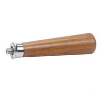 Mango de madera maciza para portafiltro espresso con rosca M10, variación de grano única y rosca de acero inoxidable para un ajuste seguro (sándalo rojo)