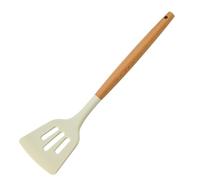 Mango de madera para espátula de silicona - Utensilio de cocina caliente, de cocina antiadherente, con para la cocción | Cucharones para sopa para girar, mezclar, dorar, preparar