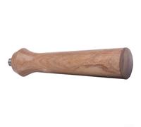 Mango de madera para máquina de espresso compatible con portafiltros de rosca M10, agarre ergonómico de madera maciza, textura natural, hecho a mano para un accesorio seguro de preparación, acero