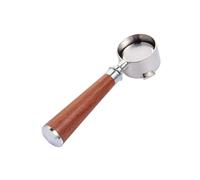Mango De Madera Portafiltro Sin Fondo Café 51mm Y 3 Orejas, Cesta Filtro Repuesto Barista, Compatible Con Delonghi Ec680 Ec685(A10)