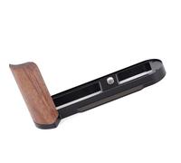 Mango de mano estándar para mango de cámara, mango de madera, acceso rápido a la batería, base de aluminio, ergonómica, cámara de madera, trípode cómodo y seguro