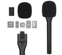 Mango de micrófono inalámbrico para entrevista con placa de metal, adaptador de mano para entrevista GO compatible con DJI Mic Mini, micrófono de solapa magnético Hollyland Lark M2 YOUSHARES