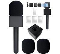 Mango de micrófono para DJI, soporte de micrófono para micrófono inalámbrico Rode GO/Hollyland Lark/Lavalier, soporte magnético universal para micrófono, soporte de micrófono con filtro pop para