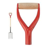 Mango de pala de repuesto - Mango de madera maciza de metal de 9,1 pulgadas, accesorio de jardín resistente, mango de pala reforzado resistente, universal, apto para diferentes tipos de palas, fácil