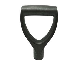 Mango de pala en forma de D, mango de pala de horquilla de jardín, agarre de plástico negro para reemplazo de herramientas de excavación y rastrillado