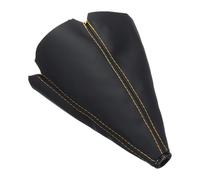 Mango de palanca de cambios de 16 mm, piel sintética, universal, de fibra de carbono, palanca de cambios manual, funda para maletero (color negro) (amarillo)