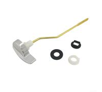 Mango de palanca de inodoro de montaje frontal lateral en acabado cromado para tanque Toto con orificio cuadrado y brazo de metal ajustable para una fácil instalación