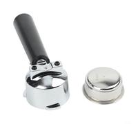 Mango de portafiltro sin fondo, aleación de aluminio con montaje de tres orejas, para preparar espresso profesional y casero