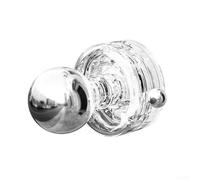 Mango de puerta de ducha con ventosa sin taladro, agarre y gancho de puerta de vidrio de doble función, fuerte adherencia al vacío para baño húmedo, gris transparente (transparente)