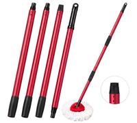 Mango de Repuesto Compatible para Vileda Turbo Mopas | 4 Secciones Poste de Fregona Ajustable, recambio para Vileda Turbo fregona, para Mop Accesorios