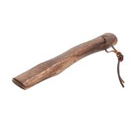 Mango de Repuesto de Madera para Pequeña, Nogal, curvo | Tira de Piel Incluida, Textura Suave y Superficie Lisa sin Rebabas, para Carpinteros y Campamento