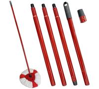 Mango de Repuesto para Vileda Turbo Mopas,4 Secciones: Poste de Fregona Ajustable de Acero Inoxidable Mop Accesorios para la Limpieza de Suelos