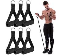 Mango de Resistencia para Ejercicios,Forreen 6 Piezas Mango de Resistencia Asas Nylon Robusto Durable Asa de Ejercicio para Máquina de Cable para Yoga Pilates Fitness Fuerza Entrenamiento en Casa