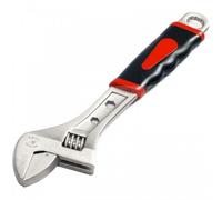 Mango de revestimiento de plastico, 12.0 in, llave ajustable, acero al carbono, niquelado