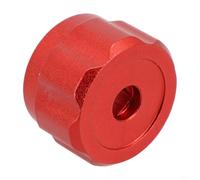 Mango de rueda redondo de aleación de aluminio para manómetros de colector HVAC, perilla de grifo de orificio cuadrado de 6.6 mm, rueda de mano para medidor de refrigeración azul/rojo (rojo)