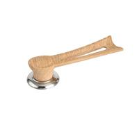 Mango de tapa de sartén extraíble, cubierta vertical de madera de acero inoxidable, sartén extraíble adecuada para cocina y almacenamiento. Este mango es resistente al desgaste y resistente y fiable