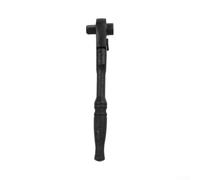 Mango de trinquete, 2 en 1 para cabeza flexible de 1/4 pulgadas, llave reversible de 72 dientes para tareas de fijación de brocas de salpicadero automotriz (negro)