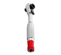 Mango de trinquete de 1/4 pulgadas, cabeza giratoria de 360 grados, tamaño de bolsillo, mango antideslizante para reparación de electrónica, llave de vaso multifunción