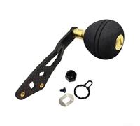 Mango de un solo brazo, bola de agarre de carbono y EVA de 92,5 mm con rodamientos de 8 x 5 mm/7 x 4 mm, espacio entre agujeros para carretes DAIWA y fundición, gris plateado (tipo mano derecha, oro