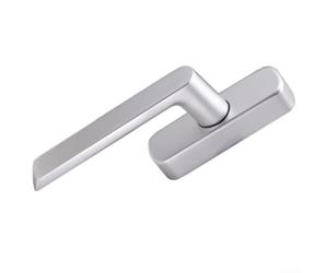 Mango de ventana para marco hecho de aleación de aluminio con mecanismo de marcha atrás abierto hacia adentro y bordes redondeados para un manejo seguro