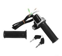 Mango del acelerador eléctrico con bloqueo, palanca de control de velocidad de 24 V, 36 V, 48 V, 60 V, indicador de batería de 9 luces, diseño plegable para montar al aire libre, aleación de aluminio
