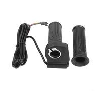 Mango del acelerador para bicicleta eléctrica, par 36 V/48 V, accesorios para bicicleta eléctrica, control de crucero e indicador de batería, construcción robusta de ABS, para viajes diarios (48 V)