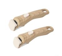 Mango desmontable de baquelita y plástico para utensilios de cocina compatible con moldes de pasteles, sartenes y cuencos de metal (2 piezas)