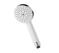 Mango ducha de mano maneral redondo 1 posición NAN. Ligero y con efecto de lluvia natural. Fabricada en ABS con acabado cromo brillo. Sistema antical. Conexión universal