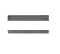 Mango empotrado Manija de puerta corrediza ranurada, perillas hebilla gabinete oro negro, cajón armario Invisible integrado(Gray 192mm)