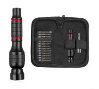 Mango ergonómico de aleación de aluminio de 101 mm de largo con enchufe hexagonal de 1/4 de pulgada para puntas Torx, hexagonales, cruzadas y ranuradas, ofrece un agarre fiable, incluye juegos de