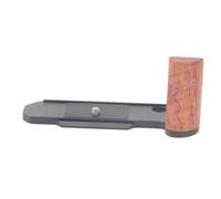 Mango ergonómico de cámara de madera para FM2 con base de aluminio en relieve y montaje en trípode