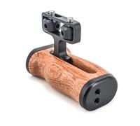 Mango ergonómico de madera para extensión de zapata fría para estabilización de cámara y montaje de accesorios de luz de llenado, mango ergonómico de agarre de cámara