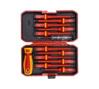 Mango ergonómico multiusos 13 en 1 destornillador aislado de 1000 V, herramienta de acero tratado térmicamente para uso doméstico industrial, kit de destornilladores aislados profesionales