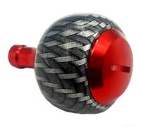 Mango ergonómico para carretes Daiwa Fuego Carrete de fibra de carbono Mango de repuesto para caña de pescar Piezas 50x36mm (rojo)