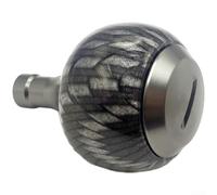 Mango ergonómico para carretes Daiwa Fuego de fibra de carbono, repuesto para caña de pescar, 50 x 36 mm (gris)