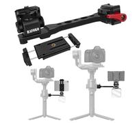 Mango Extensible con Soporte Tableta Compatible con dji RS5-RS2 Gimbal | Cnc Aluminio, Sujeta Pantallas/Mics/Luces 6-15.5cm, Roscas 1/4 y Zapata Fría, Compatible con DJI RS/RS2/RS3/RS4/RS5/RSC2