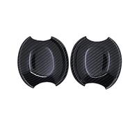 Mango externo Para Opel Para Corsa DE 2007-2018 Para Vauxhall Mango DE Fibra DE Carbono Negro O Cubierta DE Puerta Lateral Cromada Accesorios DE Coche(Black Carbon Fiber Bowl 2 Door)