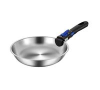 Mango extraíble genérico para freír Pan, adorable sin palillo, acero inoxidable, Travel-Friendly Cooking Skillet for RV, Camping, Outdoor Kitchen, Easy-to-Clean Cookware con espacio de ahorro de