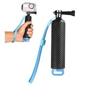 Mango Flotante Camara Deportiva Empuñadura Flotante para Cámara de Acción Impermeable Monopod Palo Selfie Flotante para Camara Deportiva Buceo Selfie Palo con Muñequera Ajustable Azul