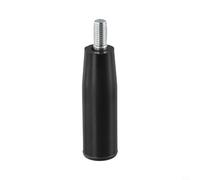 Mango giratorio M6 M8 para m10 con rosca exterior, manivela para fresadora, torno, lijadora, máquina herramienta, maquinaria industrial, plástico, metal, negro, plata, fácil montaje (M10 x 80)