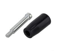 Mango giratorio M6 M8 para m10 con rosca exterior, manivela para fresadora, torno, lijadora, máquina herramienta, maquinaria industrial, plástico, metal, negro, plata, fácil montaje (M6 x 40)