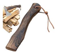 Mango hacha de madera Mango corto de madera para hacha reemplazable | Mango de repuesto cómodo para hacha de acampada, corte cortado, ranurado, repuesto cómodo, resistente y rem
