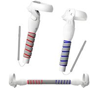 Mango largo 3 en 1 mejorado VR Dual Stick Extension Game Grips Accesorio para empuñaduras de control Meta/Oculus Quest 2 (Q12-Quest 2)