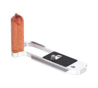 Mango lateral de madera resistente para cámara RX1R3 contemporánea con fácil acceso a la batería, agarre seguro de aluminio para cámara
