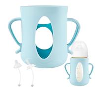 Mango para biberón, Cubierta para biberón de Leche,Protector de Botella de Leche de Silicona | Protector de Botella de de Calidad alimentaria, Funda Protectora de Resistente a caídas con